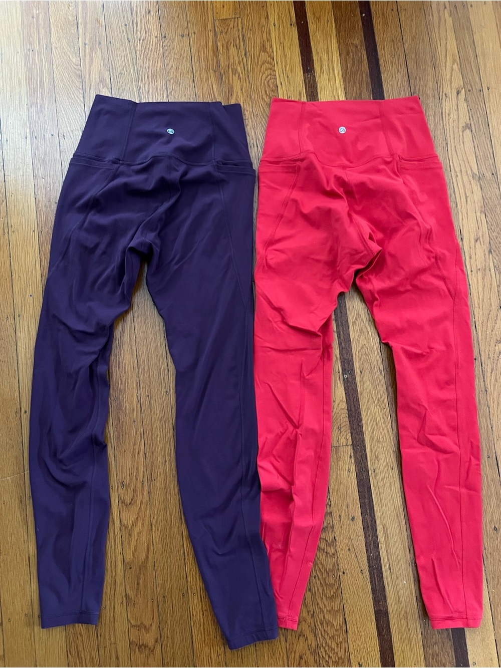 CRZ Yoga Butterluxe Leggings Pockets 28'' lot of 2 red purple M EUC high waist